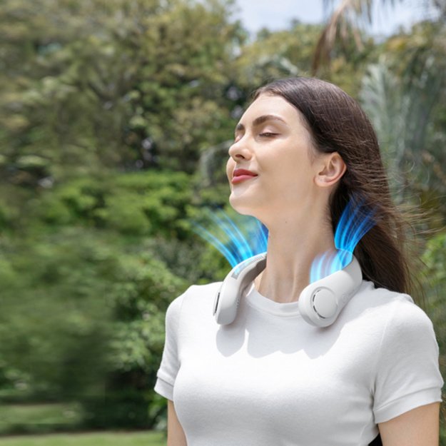 	 Jisulife Neck Fan 3 4000mAh nešiojamas USB kaklo ventiliatorius – pilkas