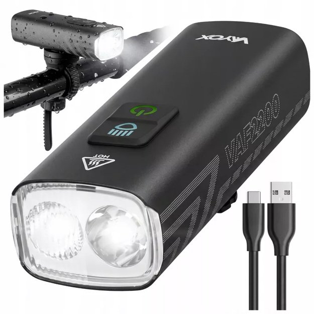 Vayox priekinis dviračio žibintas 4500mAh 2000lm IPX6 VAF2200