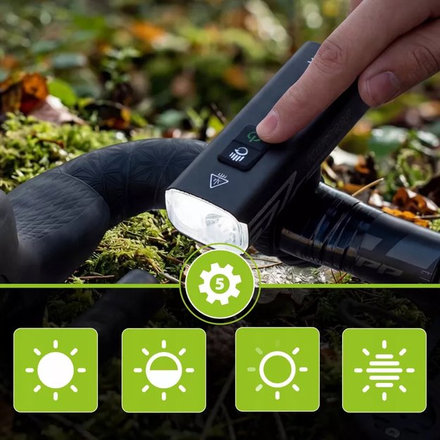 Vayox priekinis dviračio žibintas 4500mAh 2000lm IPX6 VAF2200