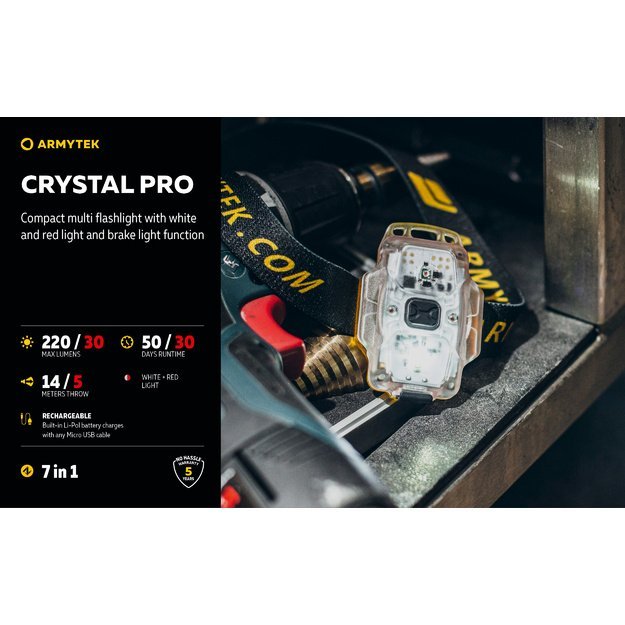 Armytek Crystal Pro žibintuvėlis Yellow F07101Y