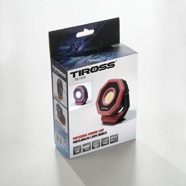 Tiross pastatomas darbinis žibintuvėlis su magnetu TS-1906