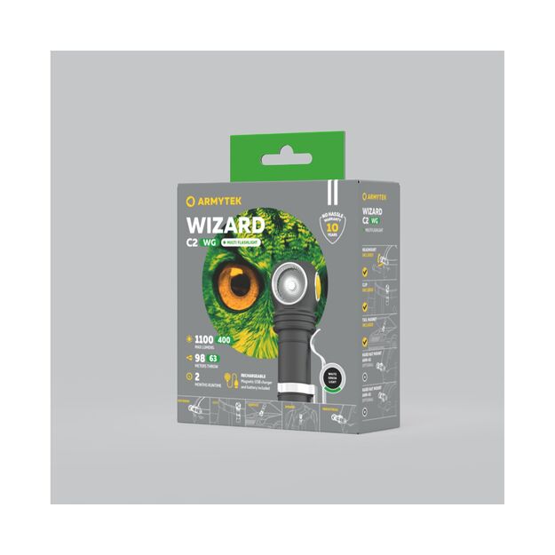 Armytek Wizard C2 WG žibintuvėlis USB F09201C