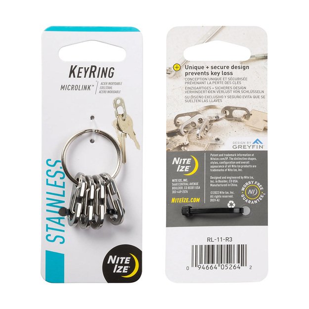 Nite Ize - KeyRing MicroLink steel keyring - RL-11-R3