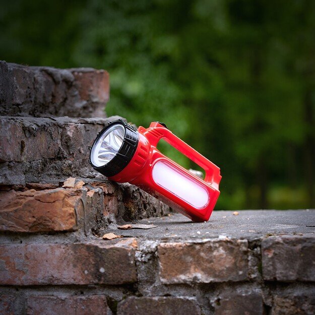 Vayox VA0123 2-in-1 įkraunamas žibintuvėlis su šoniniu apšvietimu ir saulės baterijos įkrovimu