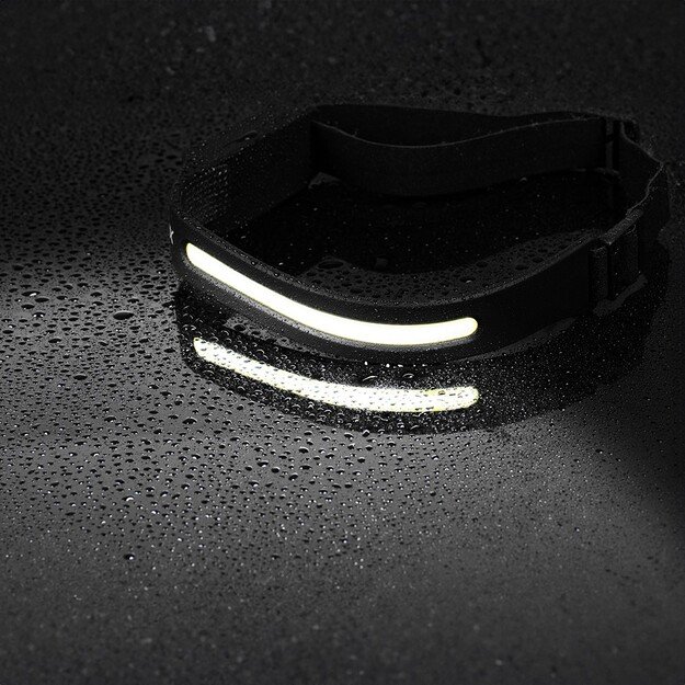 Vayox COB + XPE įkraunamas žibintuvėlis ant galvos 350lm su judesio jutikliu VA0128