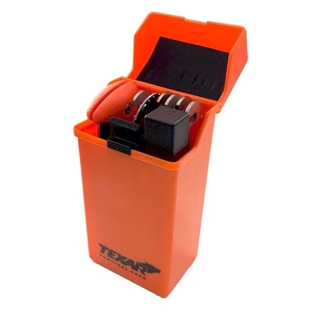 Texar Bushcraft kit oranžinėje dėžutėje