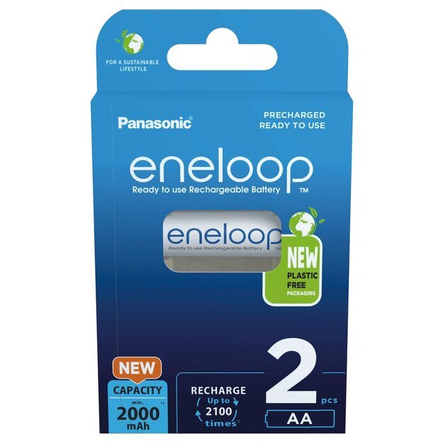 Panasonic Eneloop R6 AA 2000mAh battery 2 pcs. BK-3MCDE/2BE (blister)
