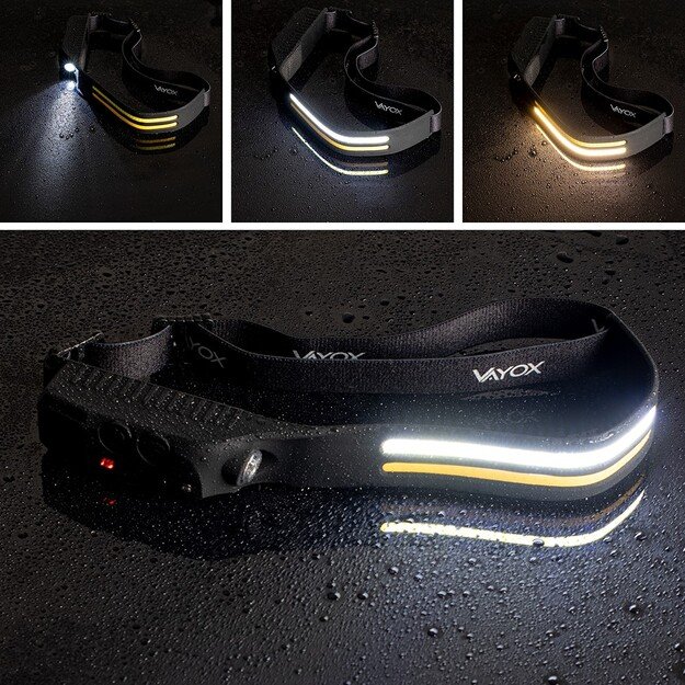 Vayox žibintuvėlis ant galvos COB + XPE LED VA0129