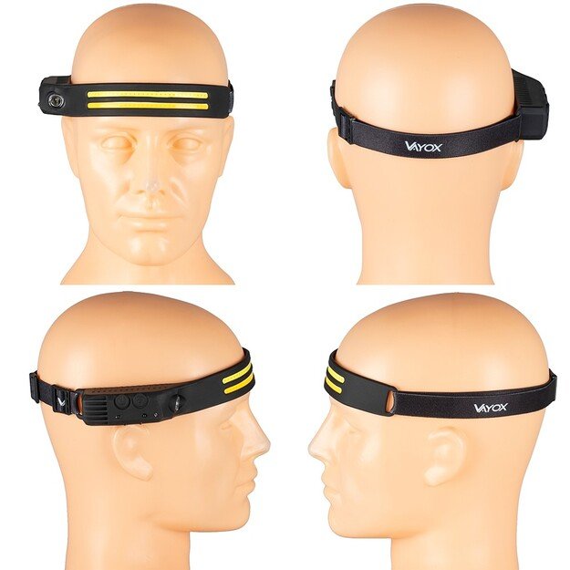 Vayox žibintuvėlis ant galvos COB + XPE LED VA0129