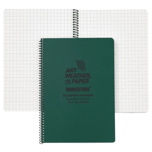 Modestone® A5 водонепроницаемый блокнот 148x210 мм 50 листов C53 MIL Green