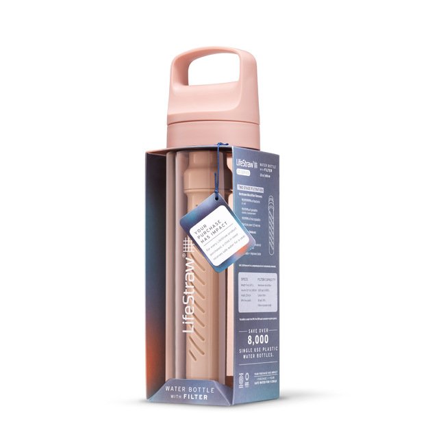 LifeStraw Go 2.2 kelioninė gertuvė su filtru 650 ml. Cherry Blossom Pink LGV422PKWW