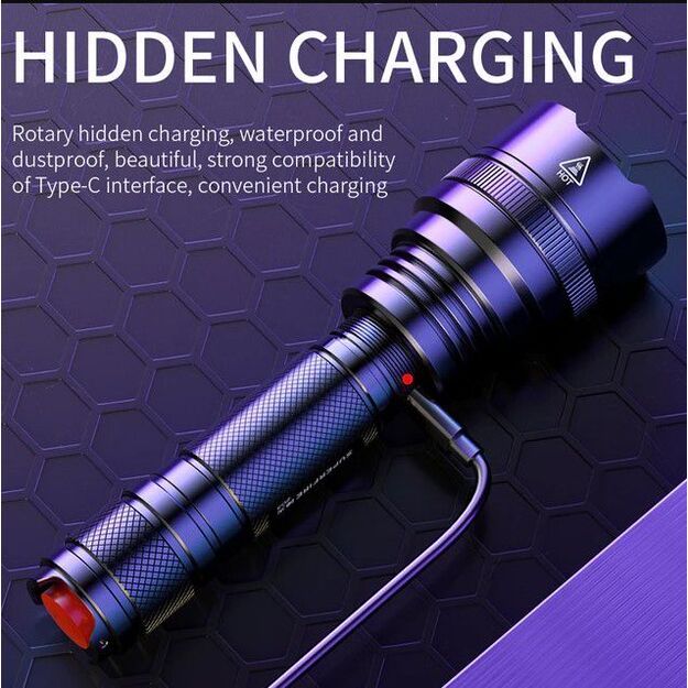 Superfire žibintuvėlis UV 12W 365Nm. Z03