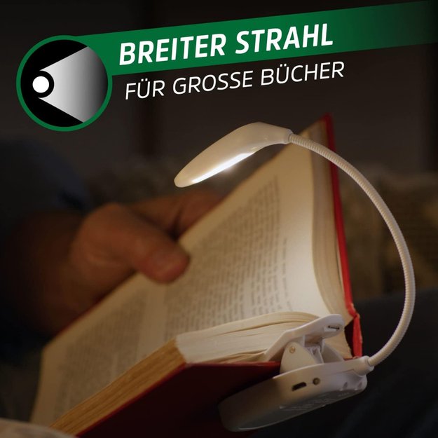Energizer įkraunama knygos skaitymo lemputė Book Light White