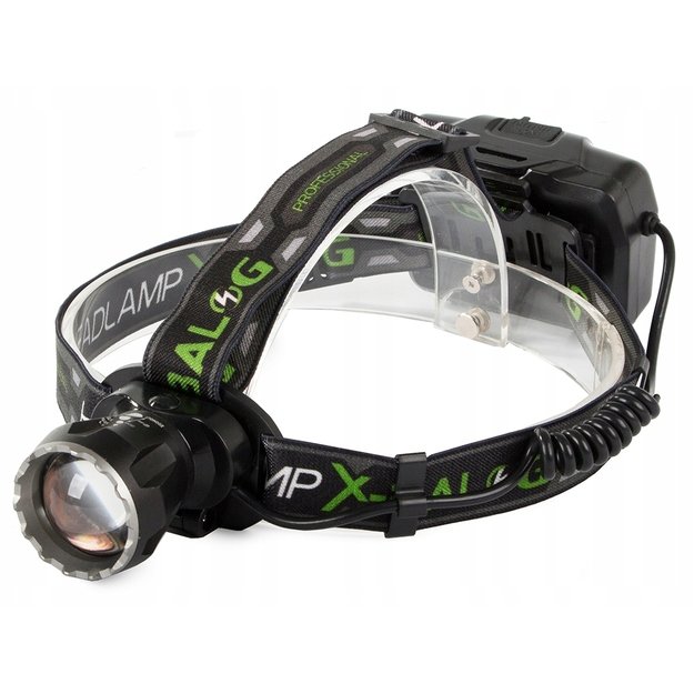 LED galvos žibintuvėlis XHP160 su priartinimo funkcija, powerbank funkcija