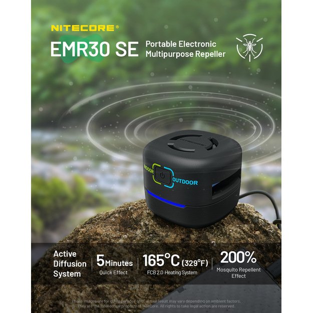 Nitecore EMR30 SE priemonė nuo uodų