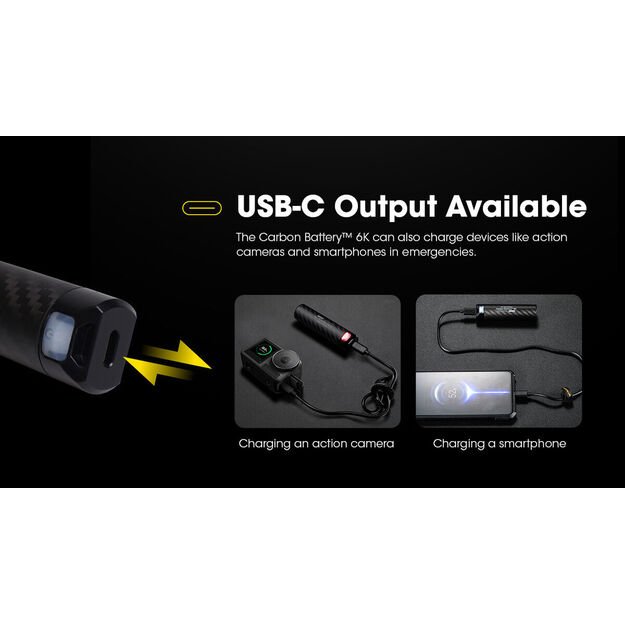 Nitecore Carbon battery 6000mAh 21700 Li-ion