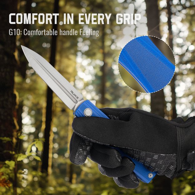 Ruike P188-E sulankstomas peilis Mėlynas