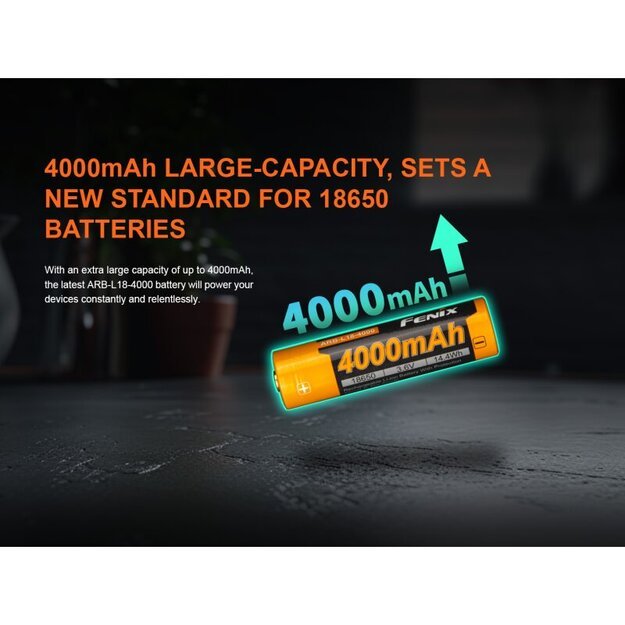 Fenix​​​ ARB-L18-4000 18650 Li-Ion аккумулятор с защитой 4000 мАч
