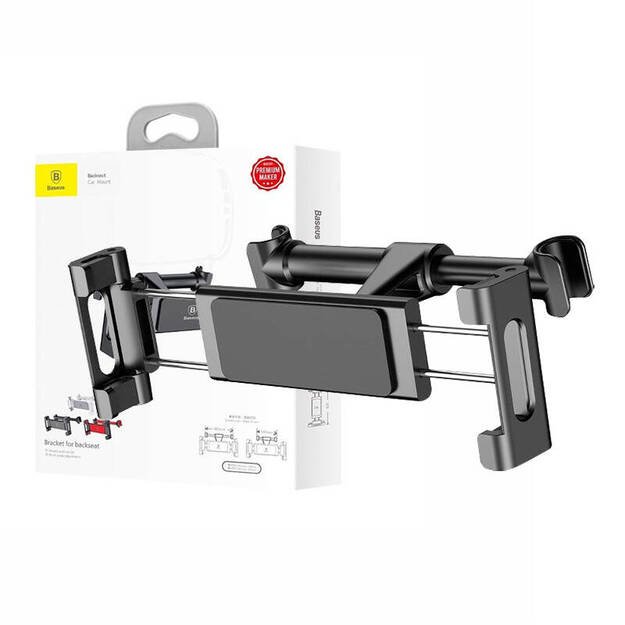 Baseus planšetinio kompiuterio laikiklis automobilio galvos atramai (juodas)