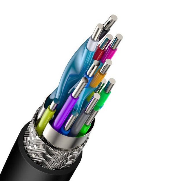 „Baseus Cafule“ 4KHDMI kištukas į 4KHDMI kištuką adapterio kabelis, 5 m, juodas