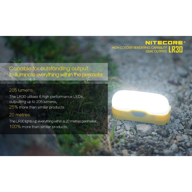 Nitecore LR30 LED lempa, mėlyna