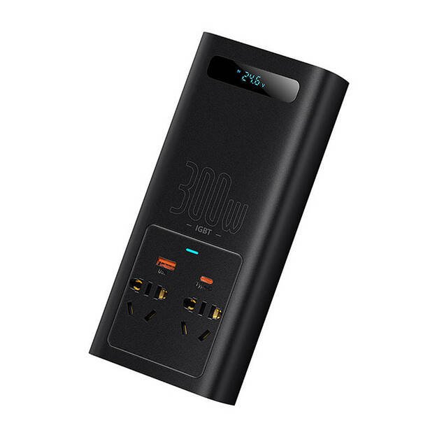 Maitinimo keitiklis Baseus 300W (24V CN/EU) (juodas)