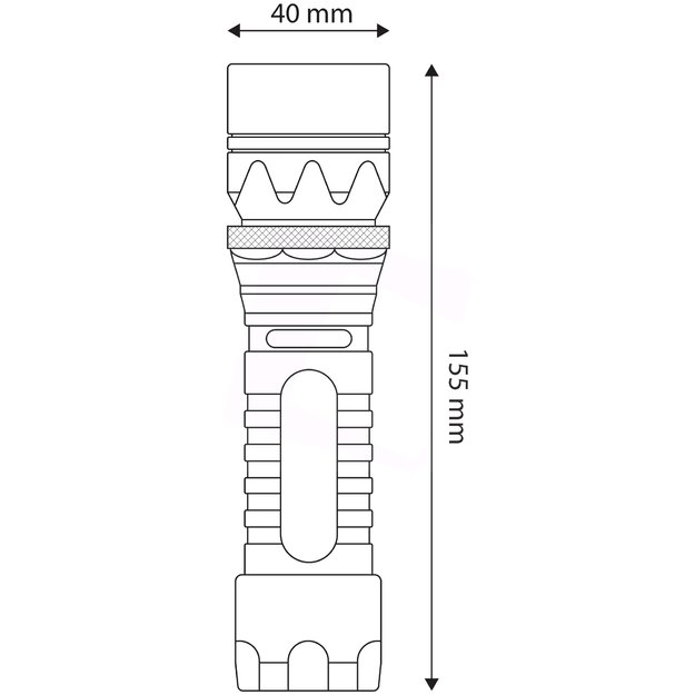 Įkraunamas aliuminis žibintuvėlis Entac 10W Alu 550lm Zoom