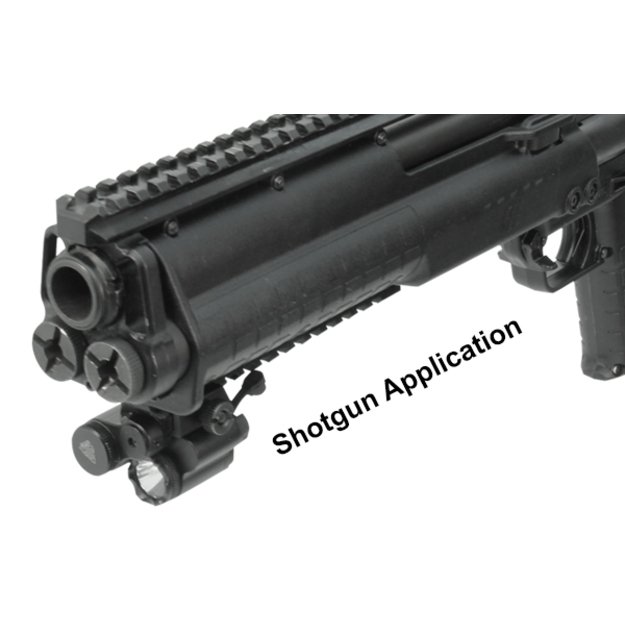 Leapers UTG Sub-compact LED žibintuvėlis ginklui su raudonu lazeriu