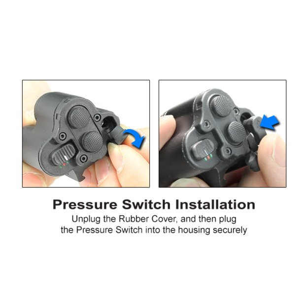 Leapers UTG Sub-compact LED žibintuvėlis ginklui su raudonu lazeriu