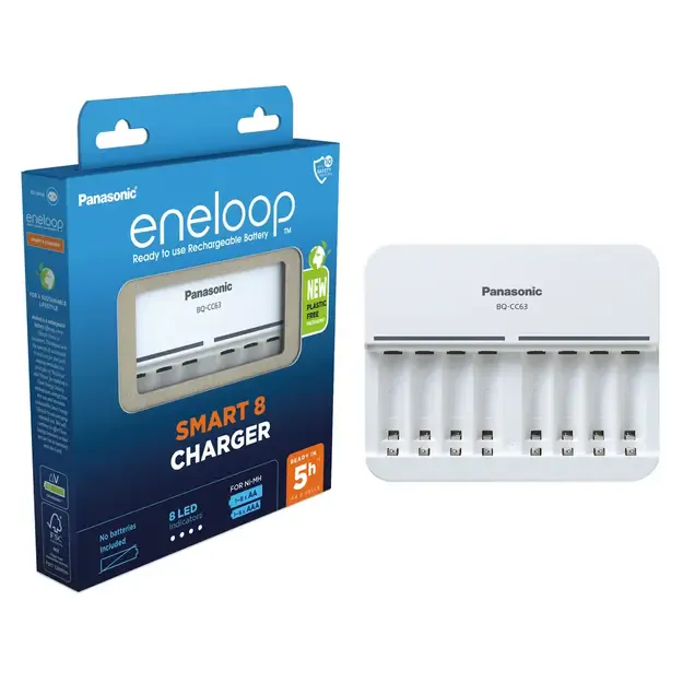 Eneloop  BQ-CC63 (1-8 AA/AAA) battery charger