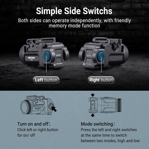 Nextorch WL14 Weapon Flashlight - 500 Lumens