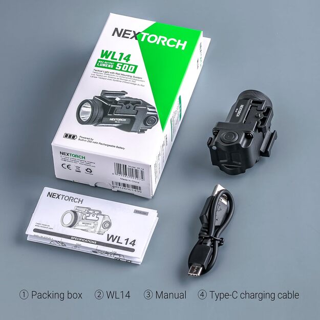 Nextorch WL14 Weapon Flashlight - 500 Lumens