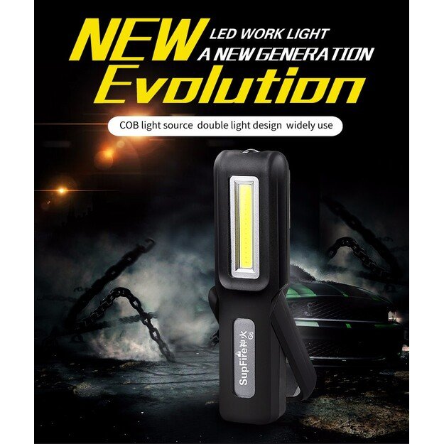 Supfire G6, USB, 140 lm darbo žibintas