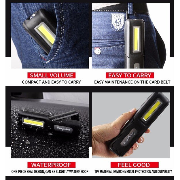 Supfire G6, USB, 140 lm darbo žibintas