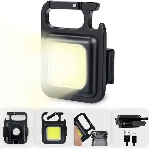 Entac Mini Cube raktų pakabukas, įkraunamas 200 mAh žibintuvėlis EN-6127