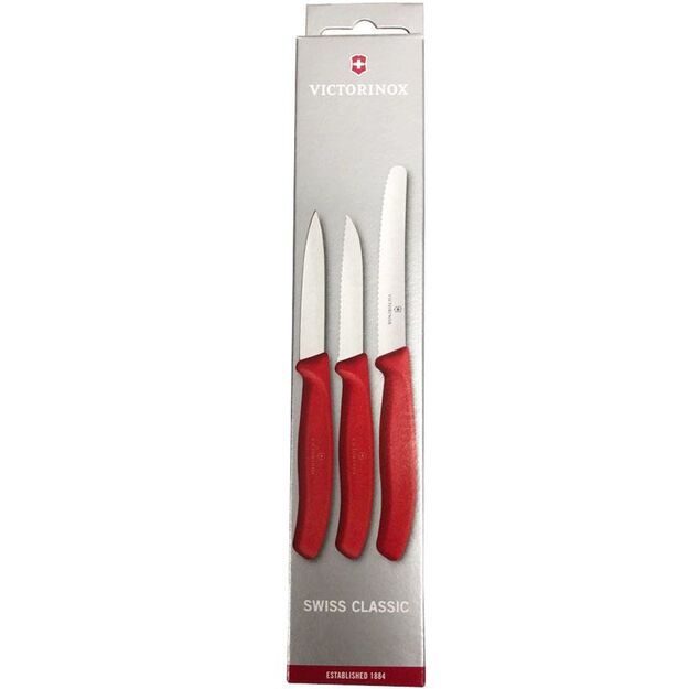 Victorinox Swiss Classic pjaustymo peilių rinkinys, 3 dalys Raudonas 6.7111.3