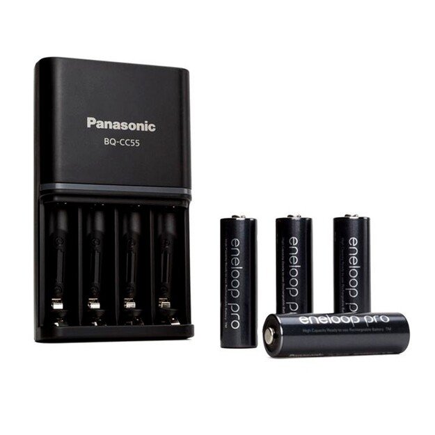 Eneloop BQ-CC55 charger + 4 pcs batteries Eneloop PRO 2550mAh AA