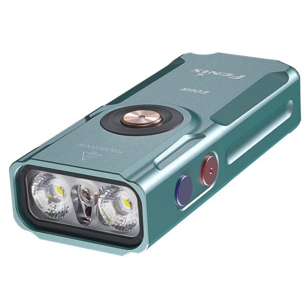 Fenix E06R žibintuvėlis: balta šviesa+ UV 365nm šviesa+ raudonas lazeris, turkio spalva