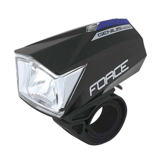 Фонарь передний FORCE Genius USB 1LED (черный)