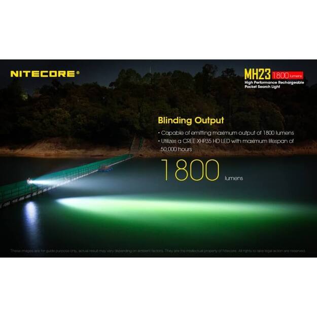 Nitecore MH23 - 1800lm, žibintuvėlis