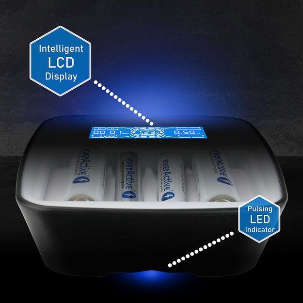 Everactive NC-1000M USB-C baterijų įkroviklis