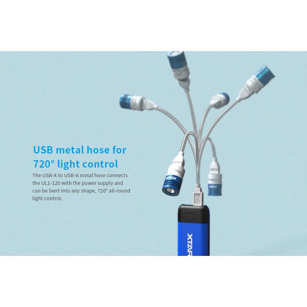 XTAR UL1-120 RGB USB šviestuvas