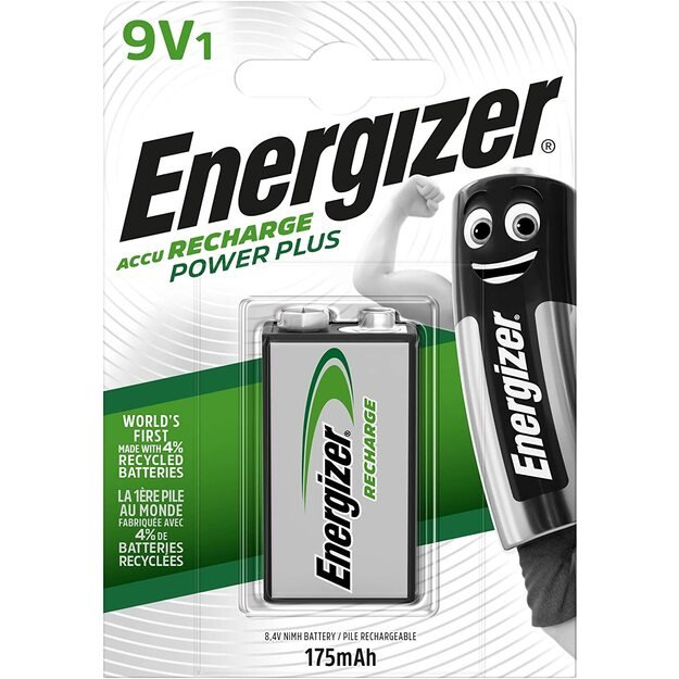 Energizer įkraunama krona 9V 175 mAh HR22