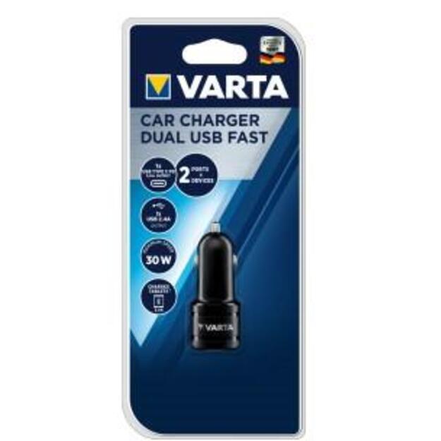 VARTA mašininis pakrovėjas su dvigubu USB lizdu 57932