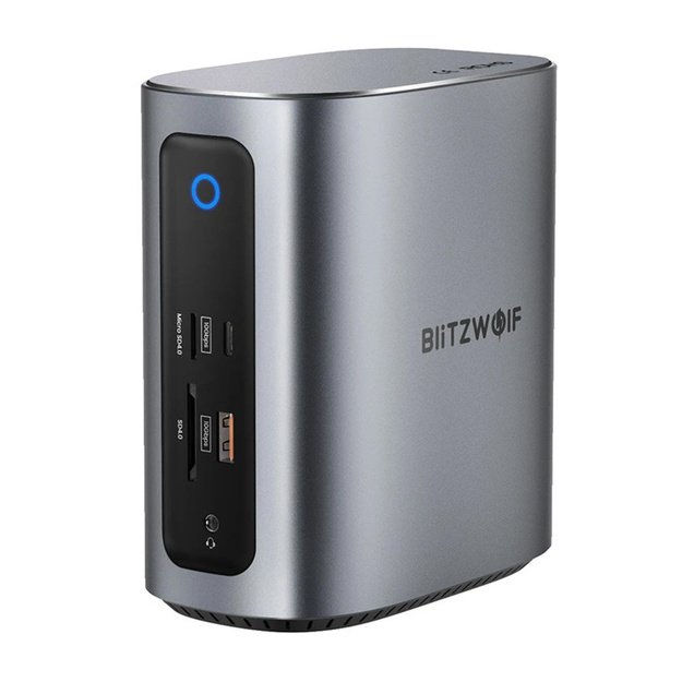 Blitzwolf BW-TH15 17in1 Док-станция 2xHD+DP+4xC+3xUSB 3.0+USB 3.1+C 3.2+C PD+RJ45+micro SD+SD+3.5mm Audio