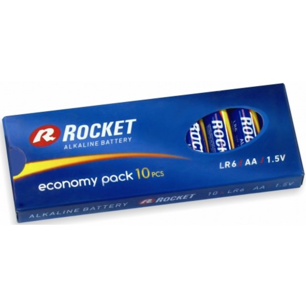 Rocket Alkaline AA LR6 elementas, 10 vnt.
