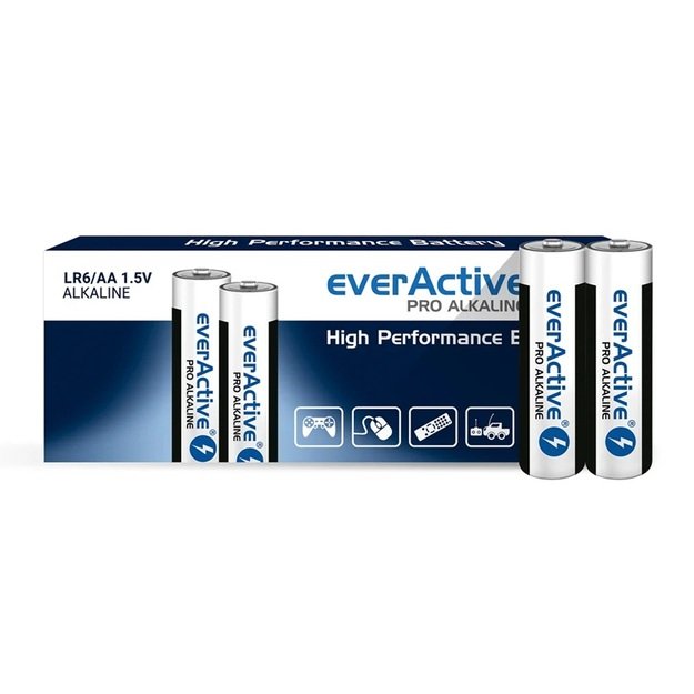 everActive Pro AA / LR6 alkaline batteries (carton box 10 pcs)