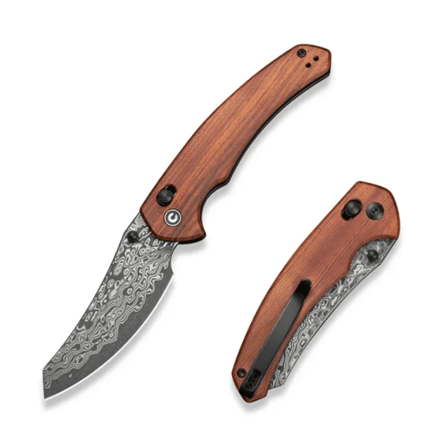Civivi peilis iš Guibourtia medienos, Damasko, gamintojas Gavko Knives (C24050-DS1)