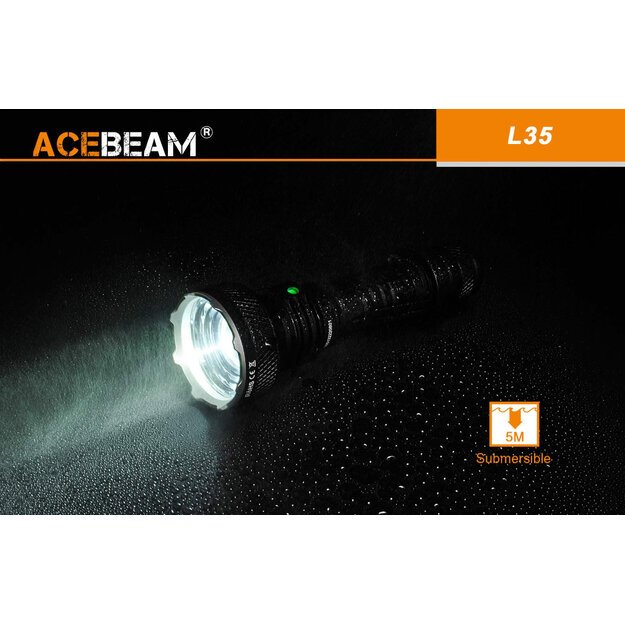 AceBeam L35 V2.0 taktinis žibintuvėlis Juodas