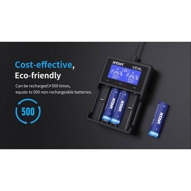 3300mah pakraunama 18650 baterija XTAR su apsauga